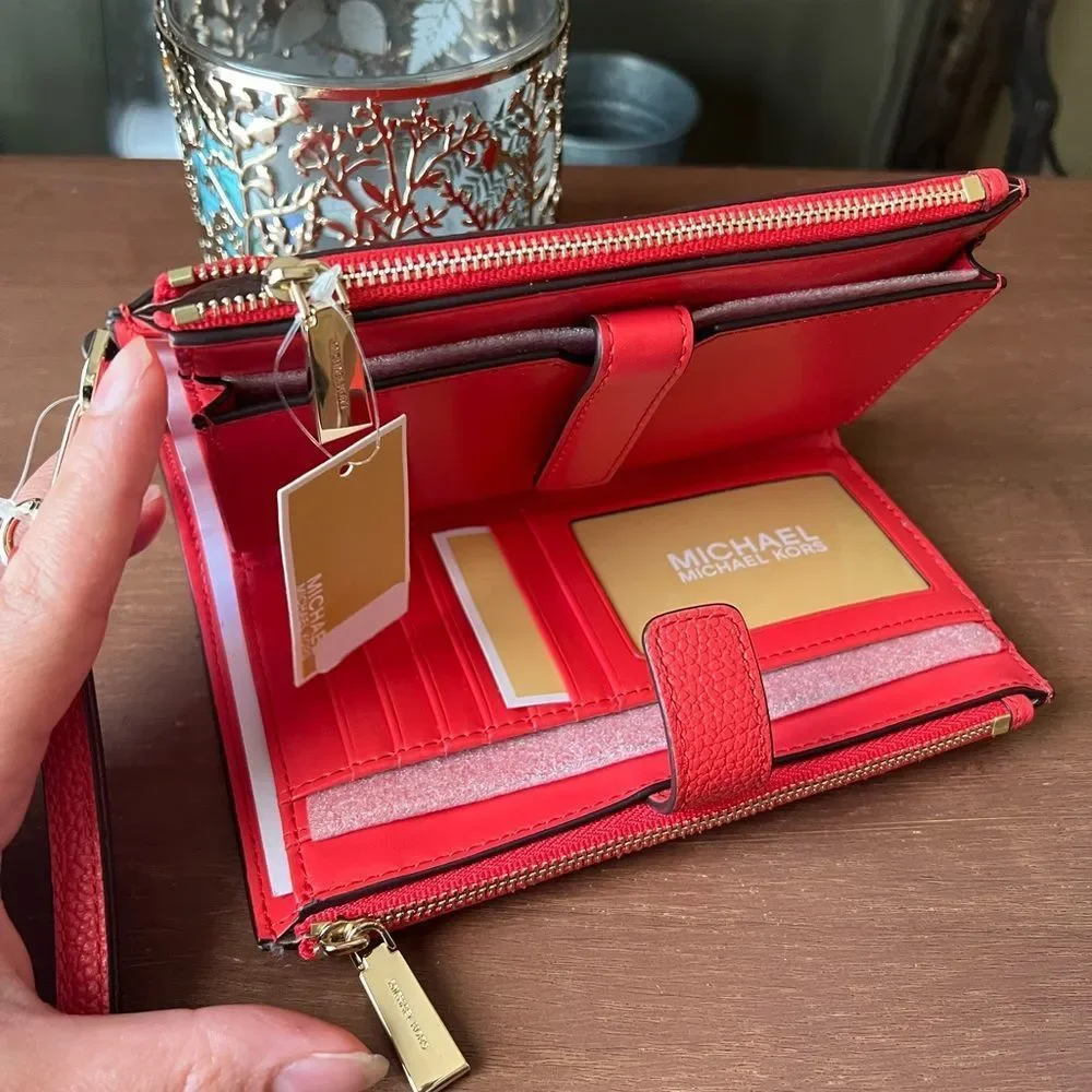 Michael Kors double zipper wristlet / wallet